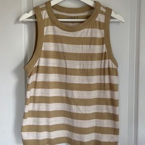 Loft sleeveless stripe heavy tee